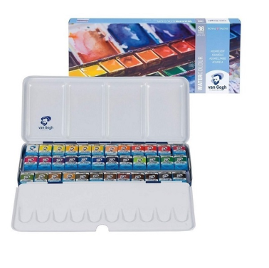 Estojo Aquarela Pastilha C/36 20838636 Van Gogh